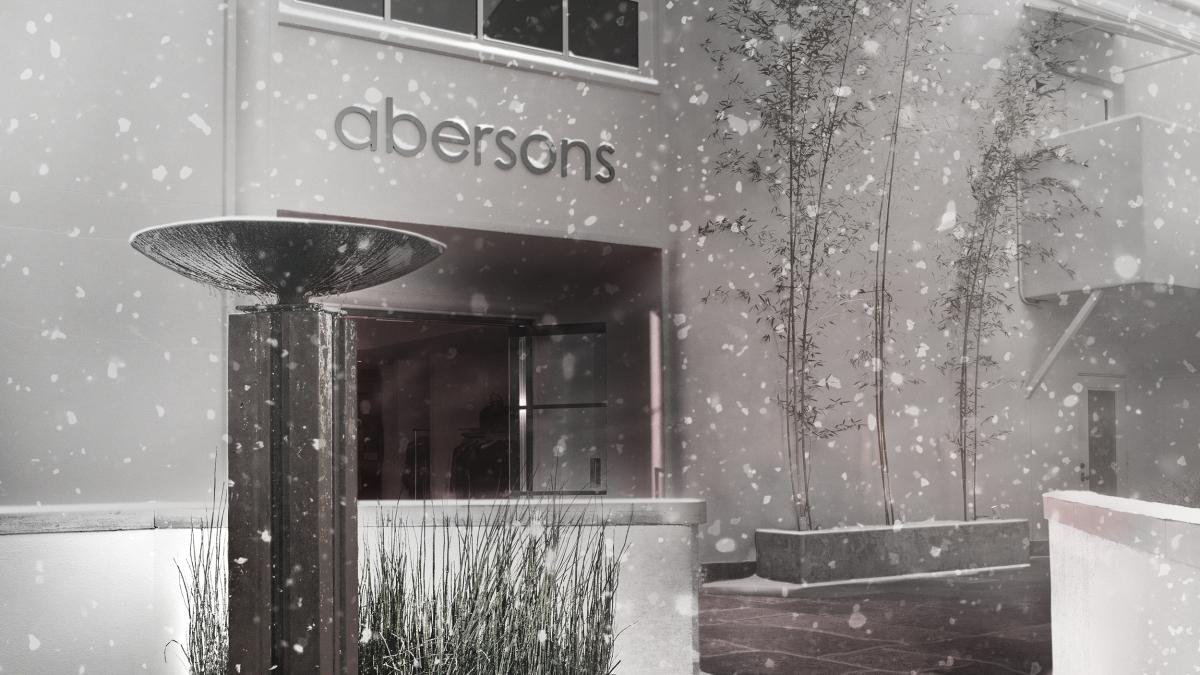 Snowy scene at Abersons