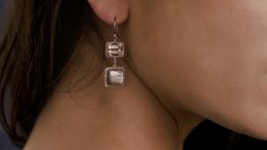 model wearing Dana Kellin Fine Jewelry Earring