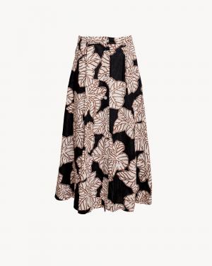 Rosso 35 Printed Linen Skirt