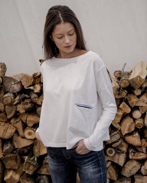 Ma ry ya Stripe Pocket Tee