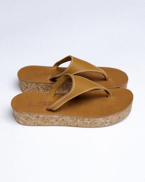 K Jacques Cork Wedge Sandal