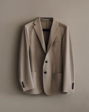 Eleventy Wool Cashmere Blend Single-Breasted Blazer