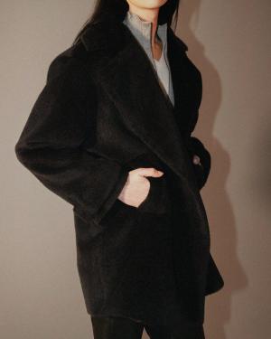 Lorena Antoniazzi Wool and Alpaca Teddy Coat