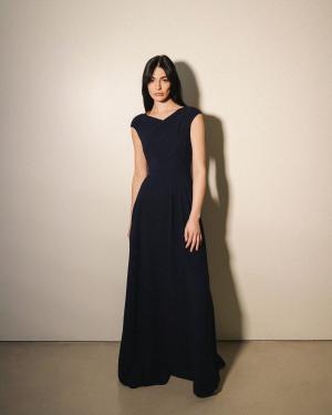 Talbot Runhof Navy Gown
