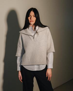 TWP Half Zip "In The Morning" Sweater