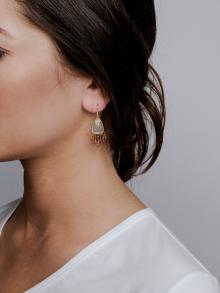 Female model wearing earring by Dana Kellin