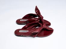 Maroon Sandals by Jil Sander