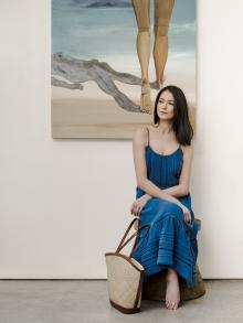 Model wearing Veronica Beard