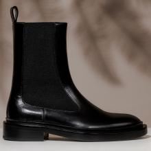 Black leather boot