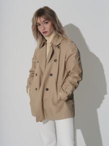 model wearing trench coat