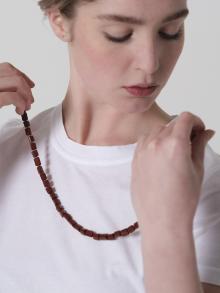 model wearing necklace
