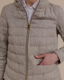 Linen Puffer Coat