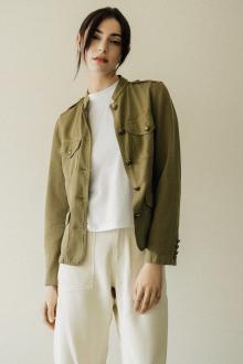 Nili Lotan Shon Cotton and Linen-blend Twill Tapered Pant in Stone