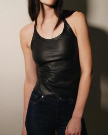 Stouls Leather Halter Top