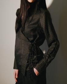 Dries Van Noten Jacquard Wrap Blouse