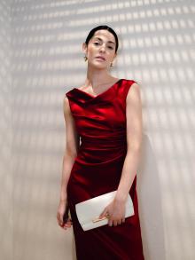 Talbot Runhof Silk Dress