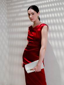Talbot Runhof Silk Dress