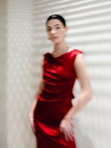 Talbot Runhof Silk Dress