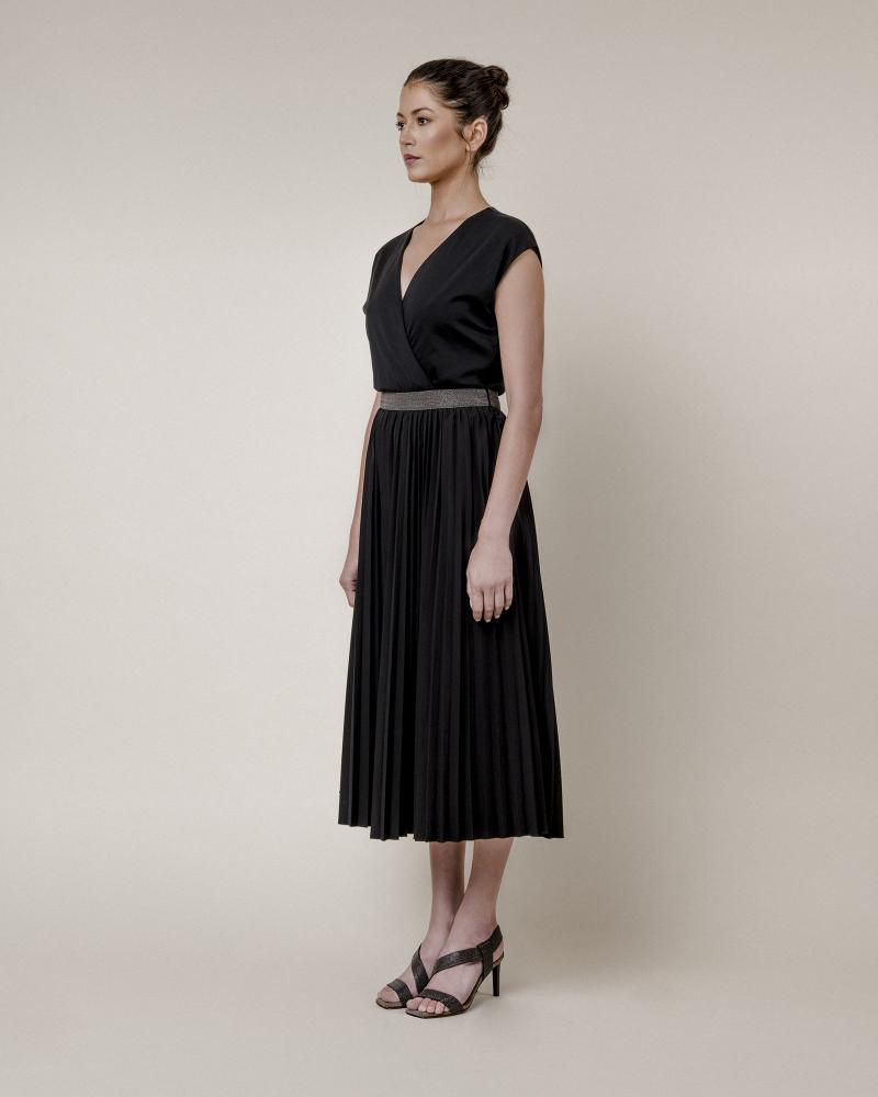 スカート BRUNELLO CUCINELLI Precious Shoulder Detail dress Black ABERSONS-BOOKIII-TONYLI-