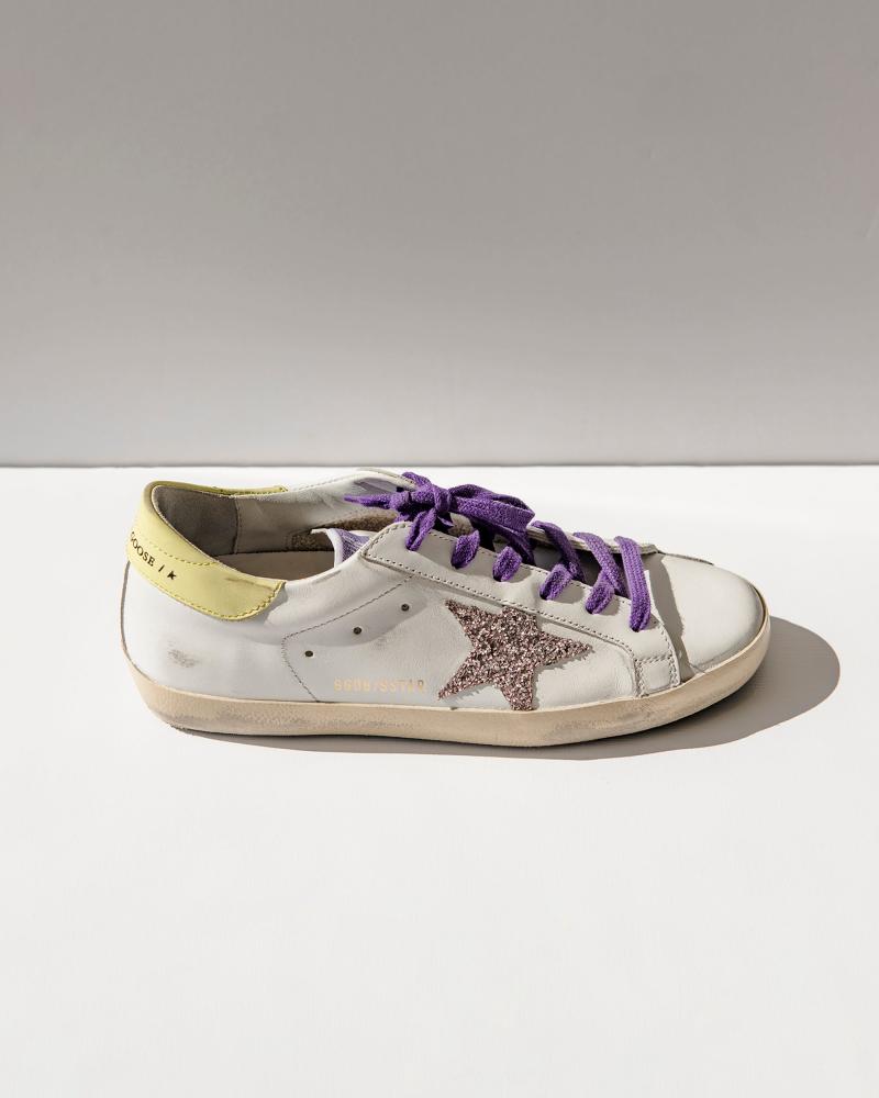 Trainers Golden Goose - Hi Star silver glitter sneakers - G34WS945B1