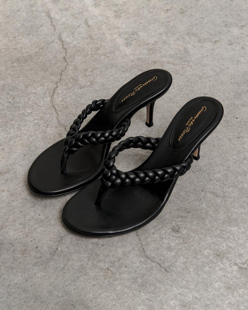 Gianvito Rossi Braided Sandal black 6 Gianvito Rossi abersons