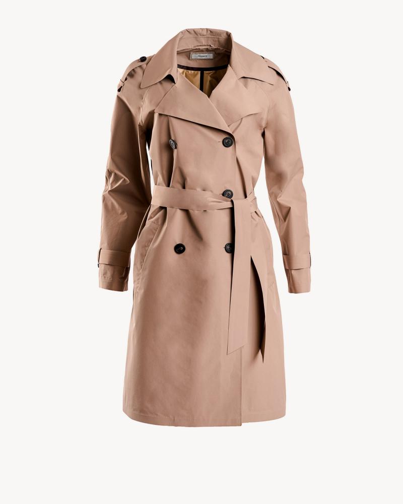 Peserico double-breasted trench coat - Neutrals
